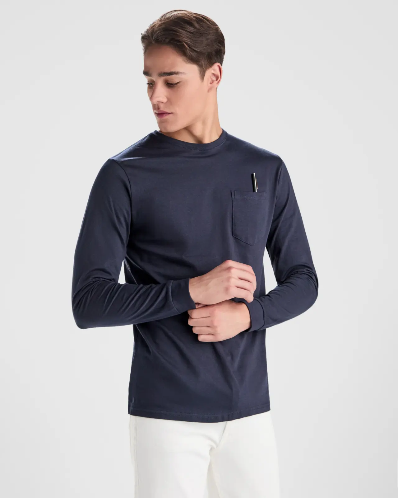 Polo manica lunga uomo in 100% cotone 165 g – 2EBEZDO7H Polo manica lunga uomo in 100% cotone 165 g – 2EBEZDO7H