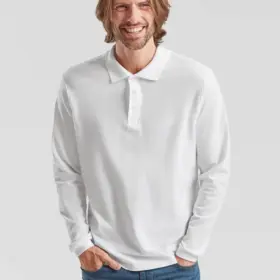 Polo manica lunga uomo in 100% cotone 180 g