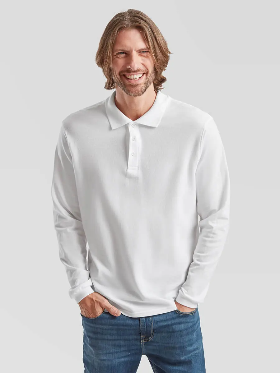 Polo manica lunga uomo in 100% cotone 180 g Polo manica lunga uomo in 100% cotone 180 g