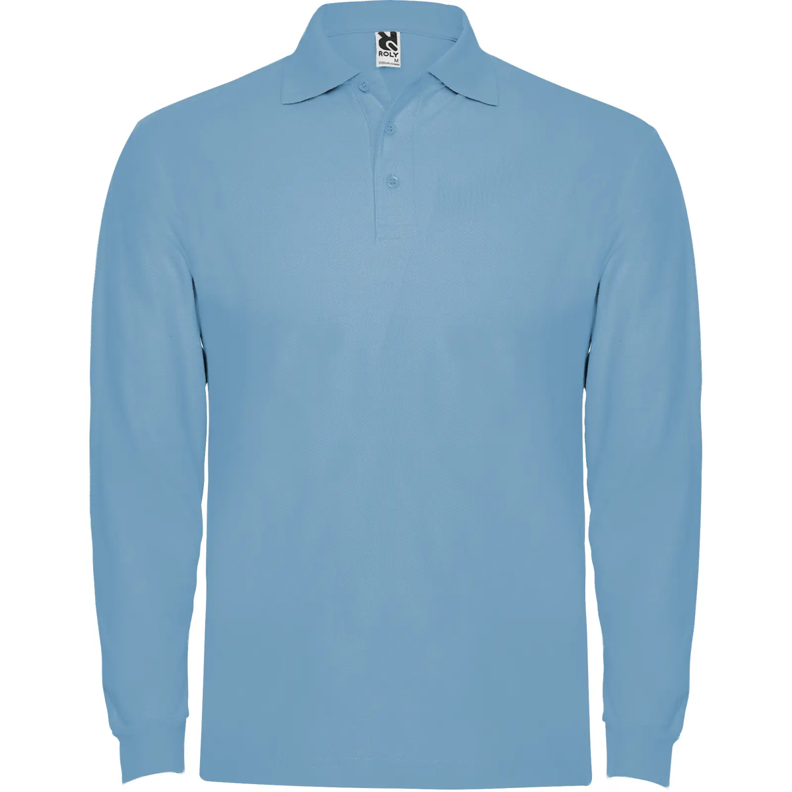 Polo manica lunga uomo in 100% cotone 220 g Azzurro cielo Polo manica lunga uomo in 100% cotone 220 g Azzurro cielo
