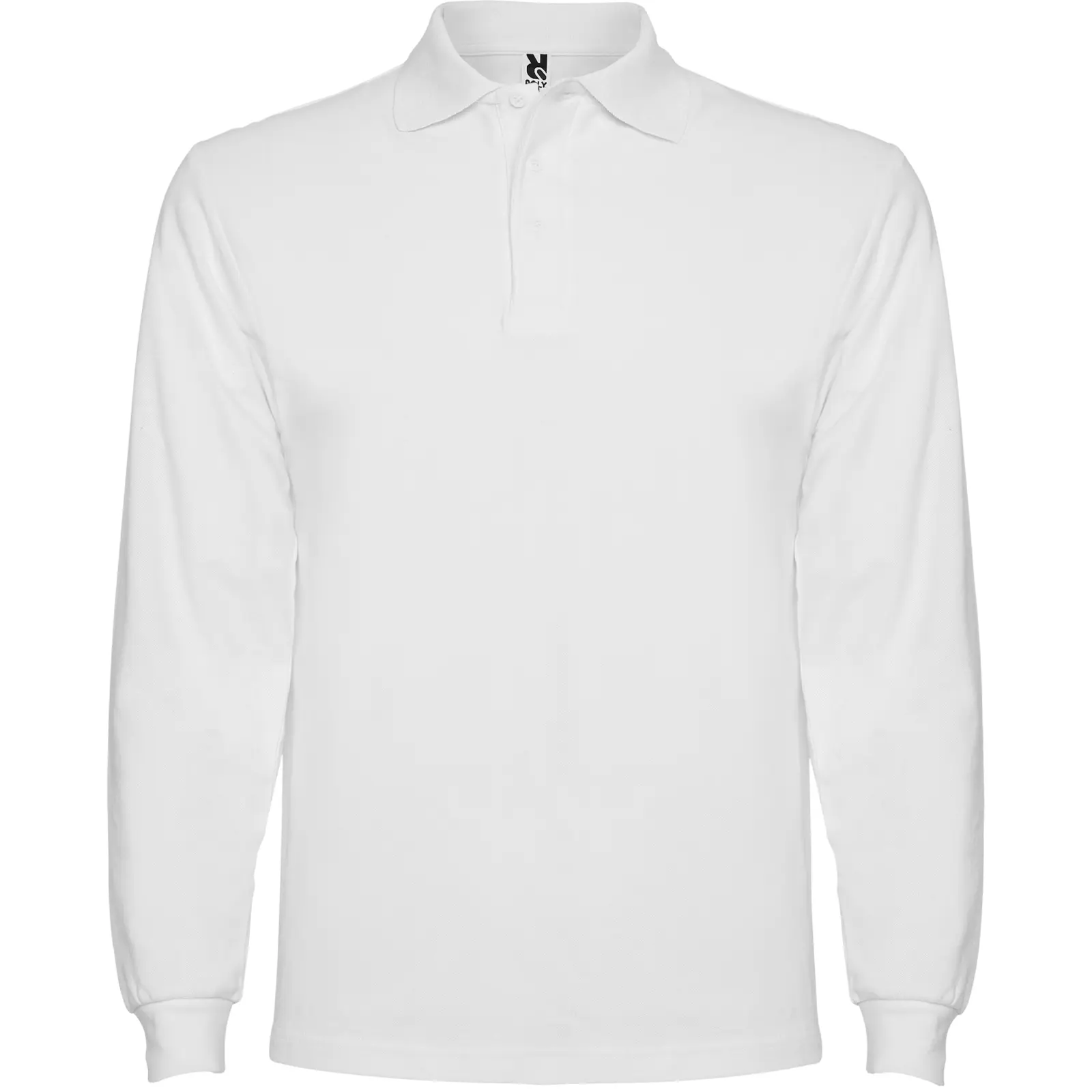 Polo manica lunga uomo in 100% cotone 220 g Bianco Polo manica lunga uomo in 100% cotone 220 g Bianco