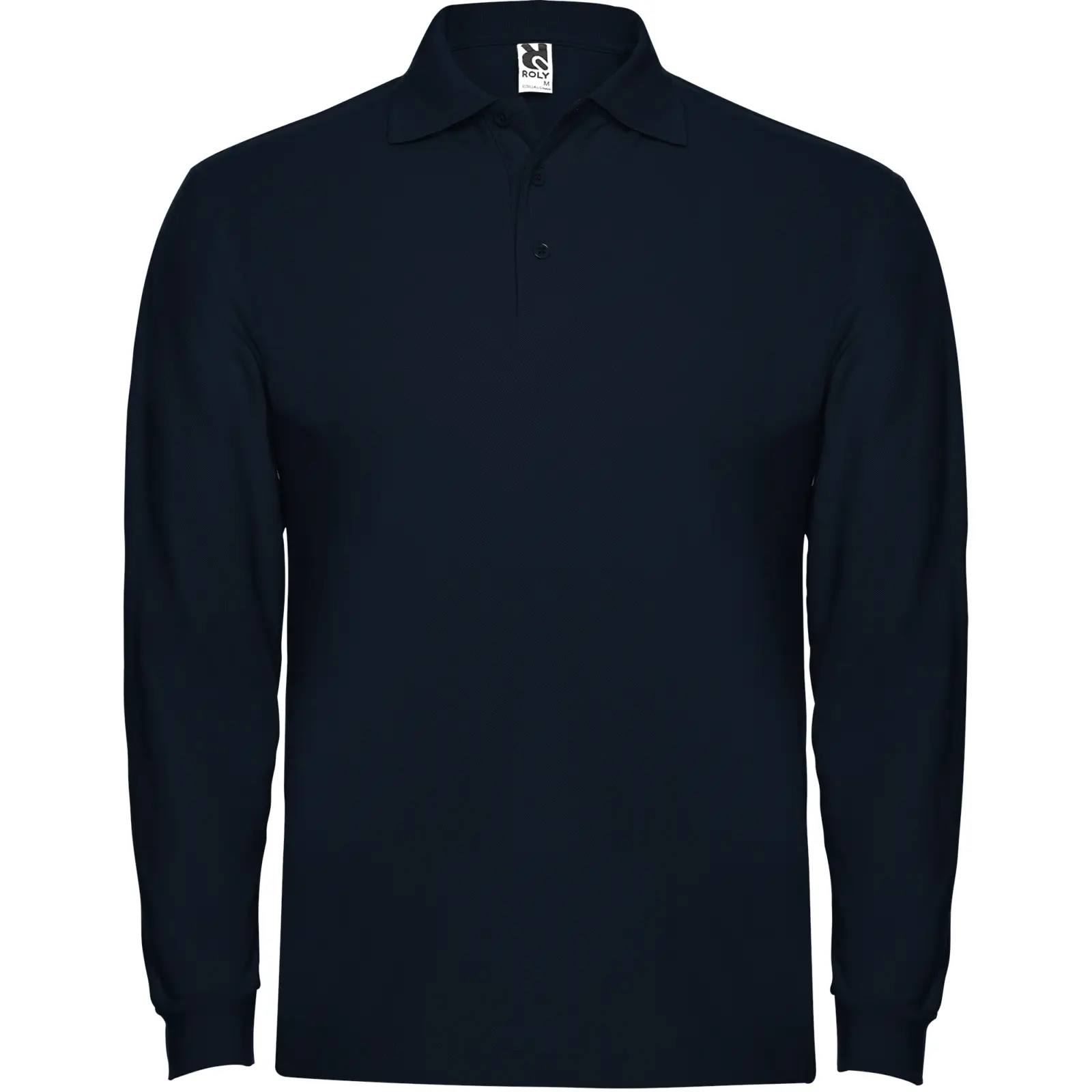 Polo manica lunga uomo in 100% cotone 220 g Blu navy Polo manica lunga uomo in 100% cotone 220 g Blu navy