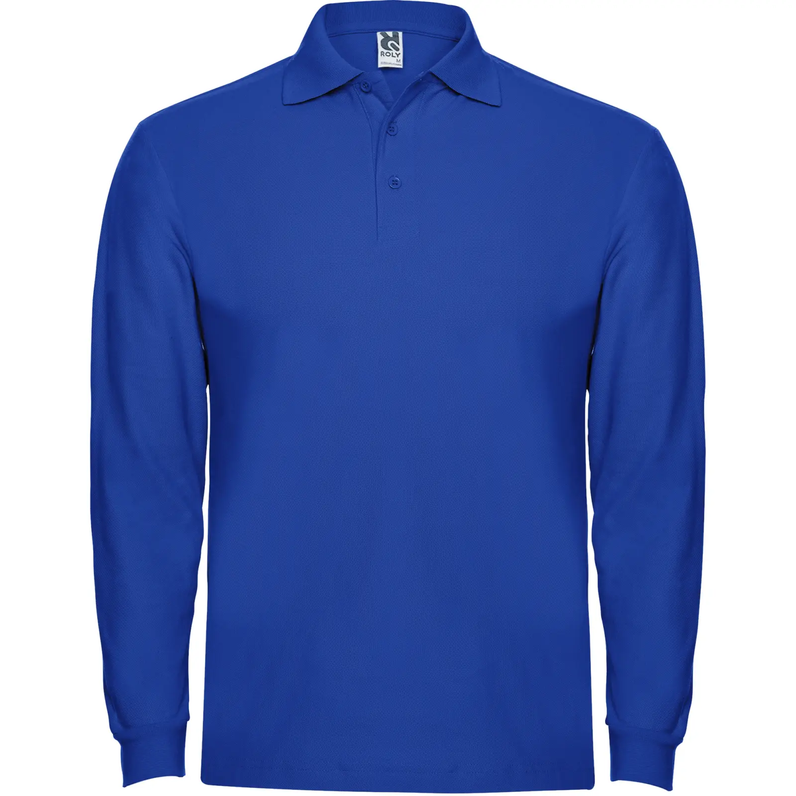 Polo manica lunga uomo in 100% cotone 220 g Blu royal Polo manica lunga uomo in 100% cotone 220 g Blu royal