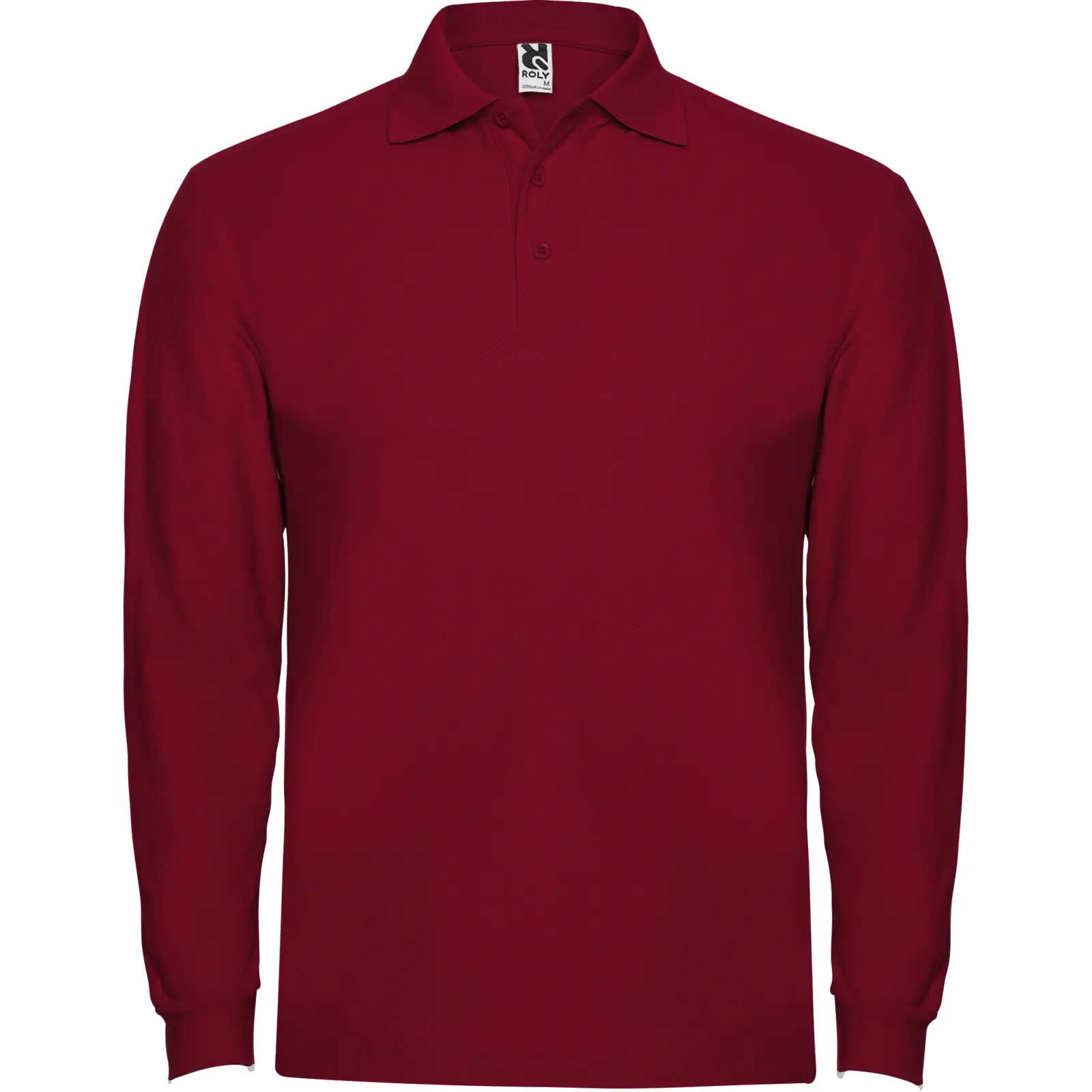 Polo manica lunga uomo in 100% cotone 220 g Bordeaux Polo manica lunga uomo in 100% cotone 220 g Bordeaux