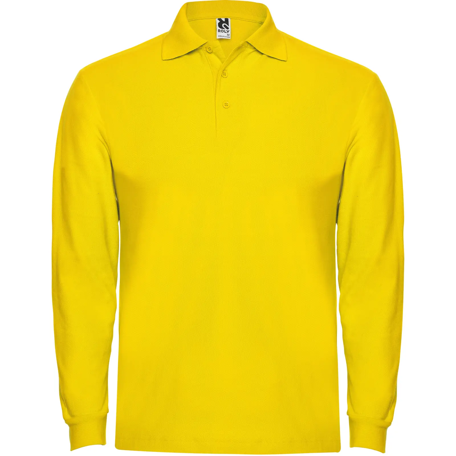 Polo manica lunga uomo in 100% cotone 220 g Giallo Polo manica lunga uomo in 100% cotone 220 g Giallo
