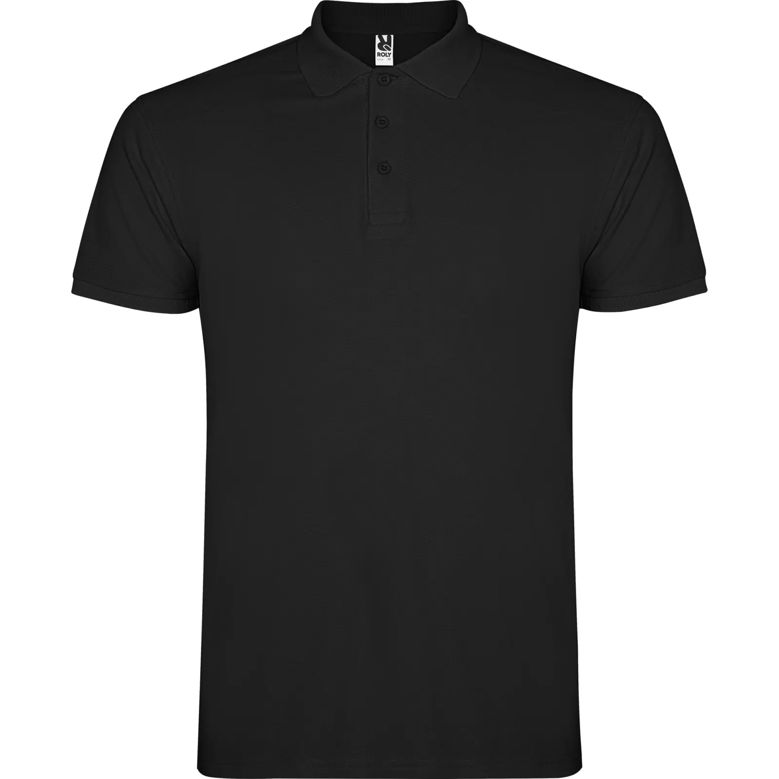 Polo uomo in 100% cotone 200 g Nero Polo uomo in 100% cotone 200 g Nero