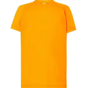 T-shirt bambino girocollo manica corta 130 g Arancione fluo