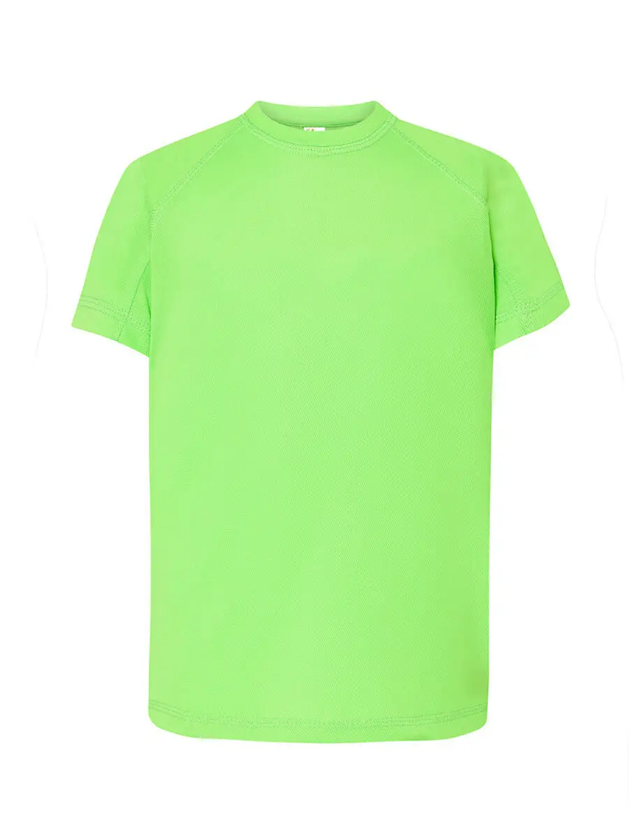 T-shirt bambino girocollo manica corta 130 g Verde lime fluo T-shirt bambino girocollo manica corta 130 g Verde lime fluo