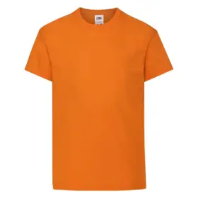 T-shirt bambino girocollo manica corta in 100% cotone 145 g Arancione
