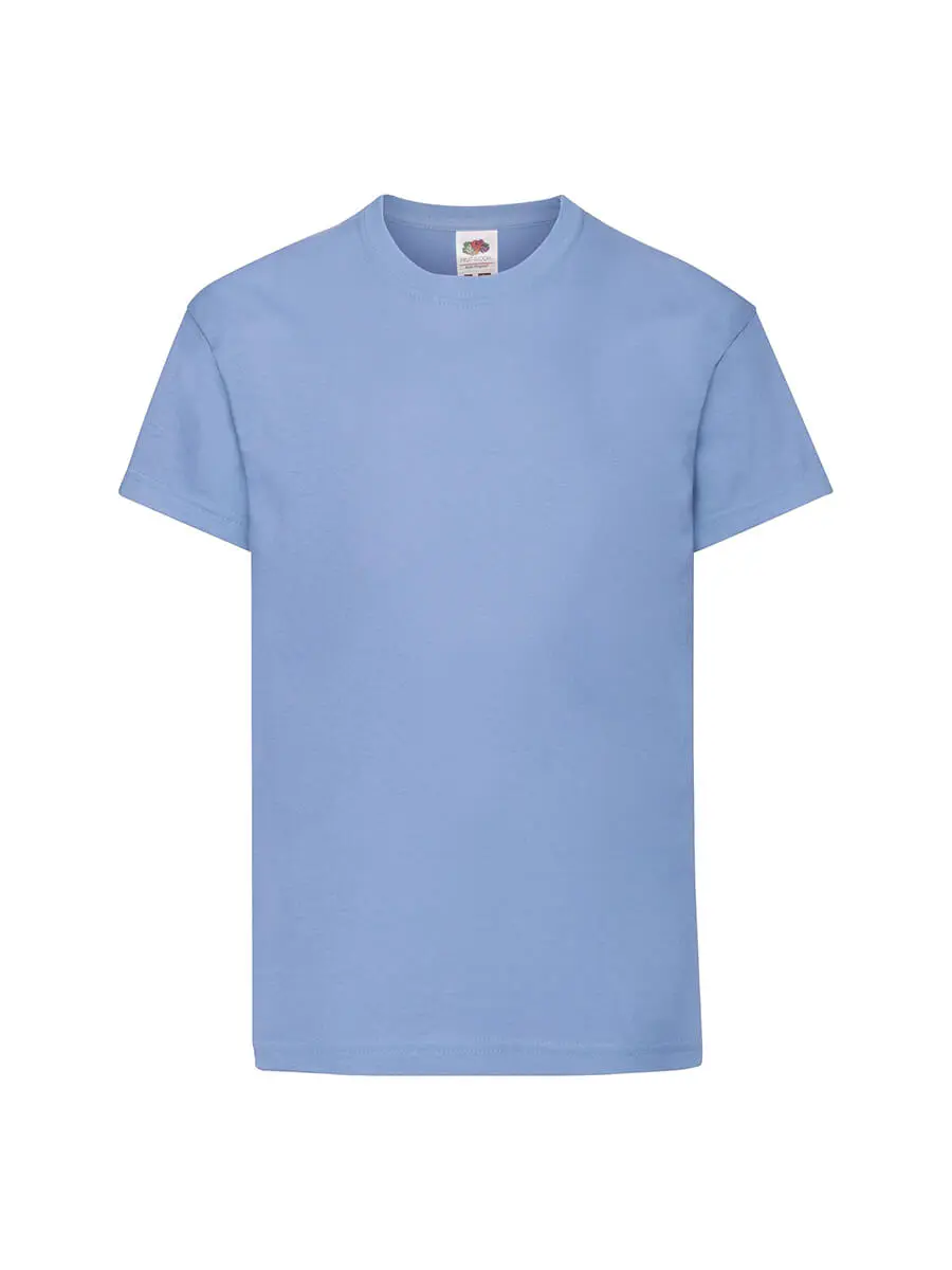 T-shirt bambino girocollo manica corta in 100% cotone 145 g Azzurro cielo T-shirt bambino girocollo manica corta in 100% cotone 145 g Azzurro cielo
