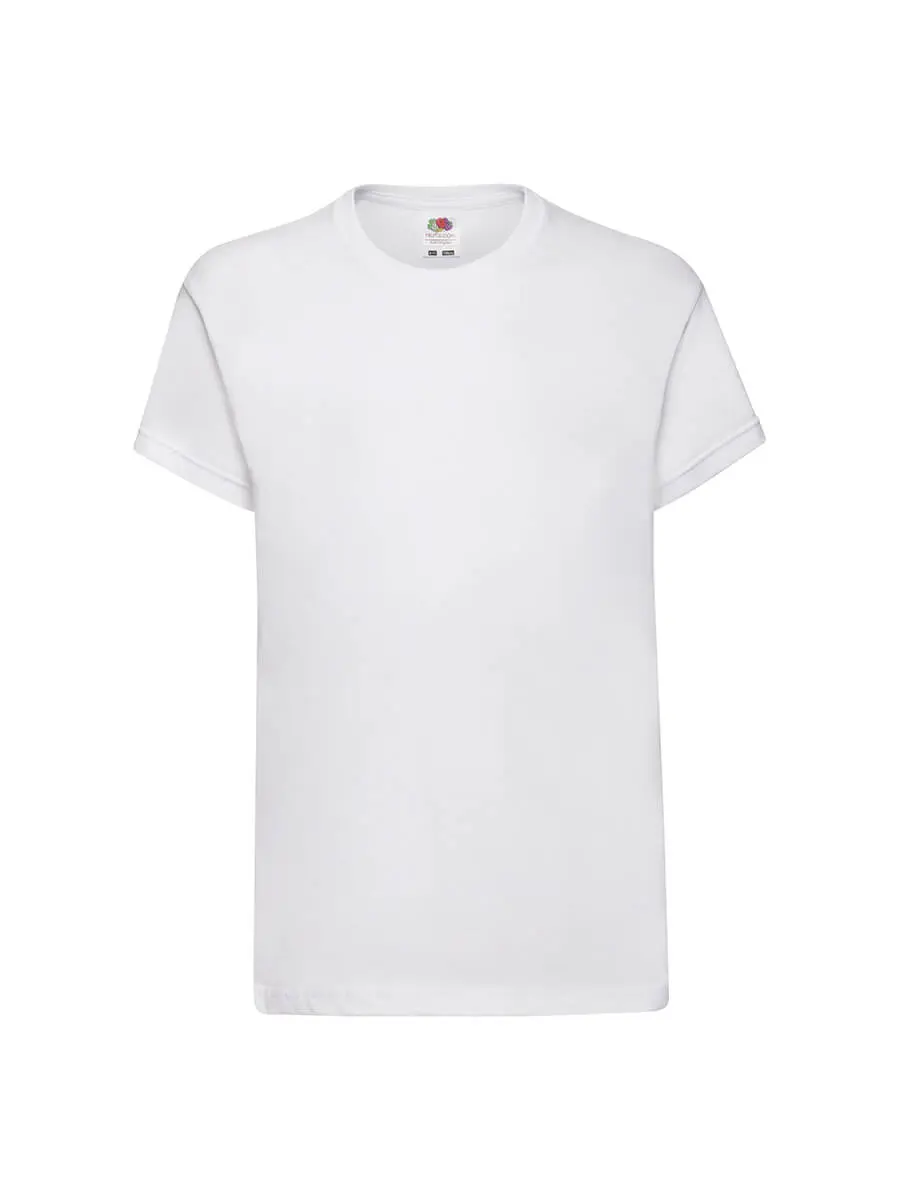 T-shirt bambino girocollo manica corta in 100% cotone 145 g Bianco T-shirt bambino girocollo manica corta in 100% cotone 145 g Bianco
