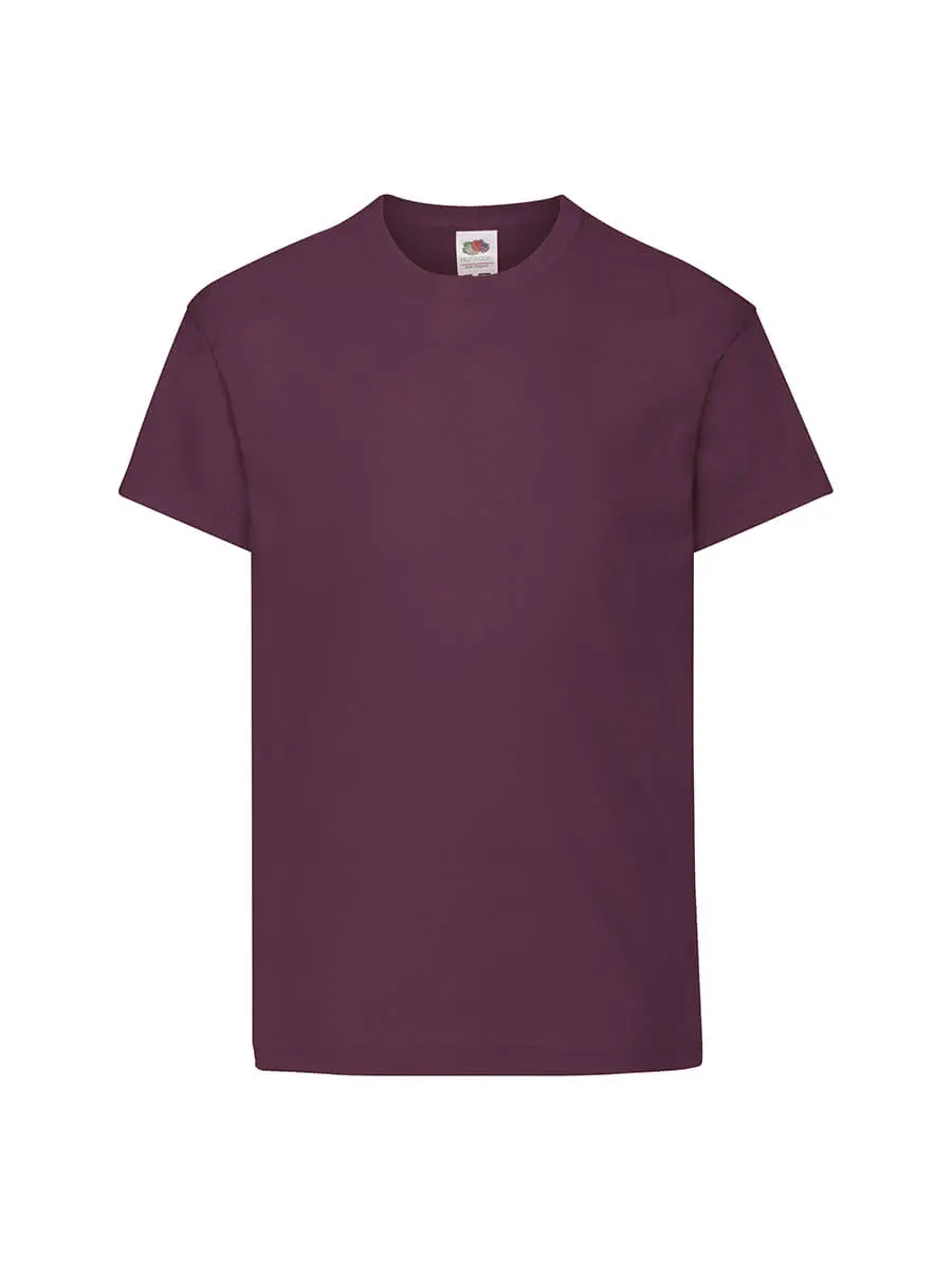 T-shirt bambino girocollo manica corta in 100% cotone 145 g Bordeaux T-shirt bambino girocollo manica corta in 100% cotone 145 g Bordeaux