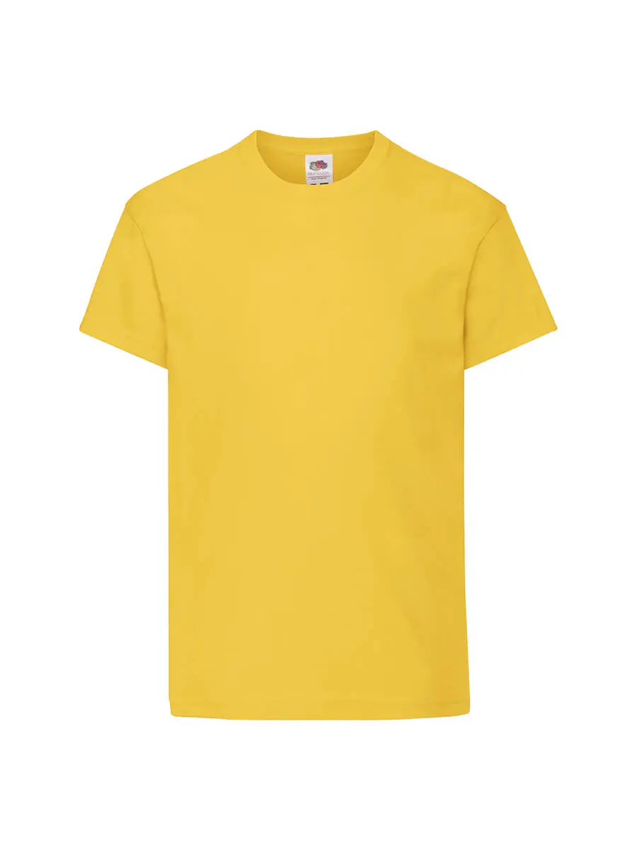 T-shirt bambino girocollo manica corta in 100% cotone 145 g Giallo oro T-shirt bambino girocollo manica corta in 100% cotone 145 g Giallo oro