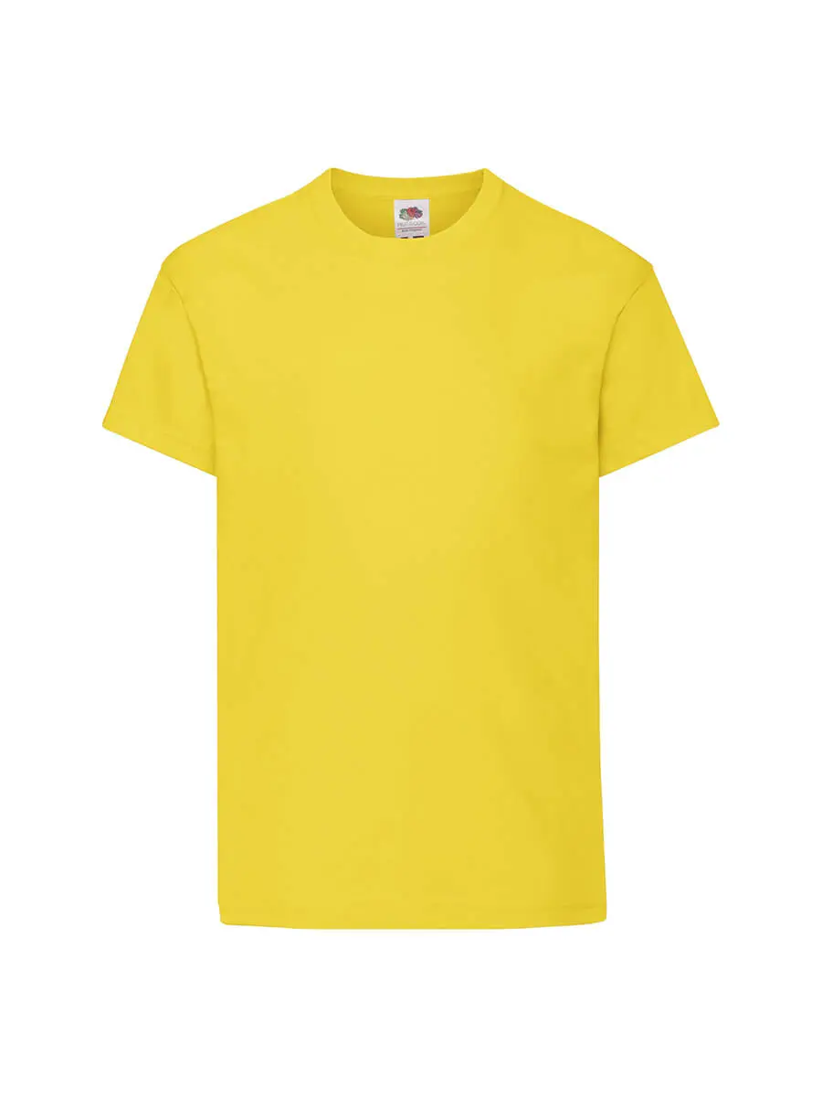 T-shirt bambino girocollo manica corta in 100% cotone 145 g Giallo T-shirt bambino girocollo manica corta in 100% cotone 145 g Giallo