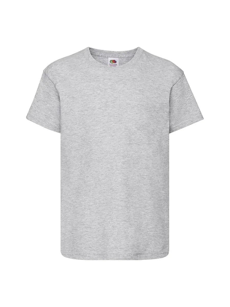 T-shirt bambino girocollo manica corta in 100% cotone 145 g Grigio melange T-shirt bambino girocollo manica corta in 100% cotone 145 g Grigio melange