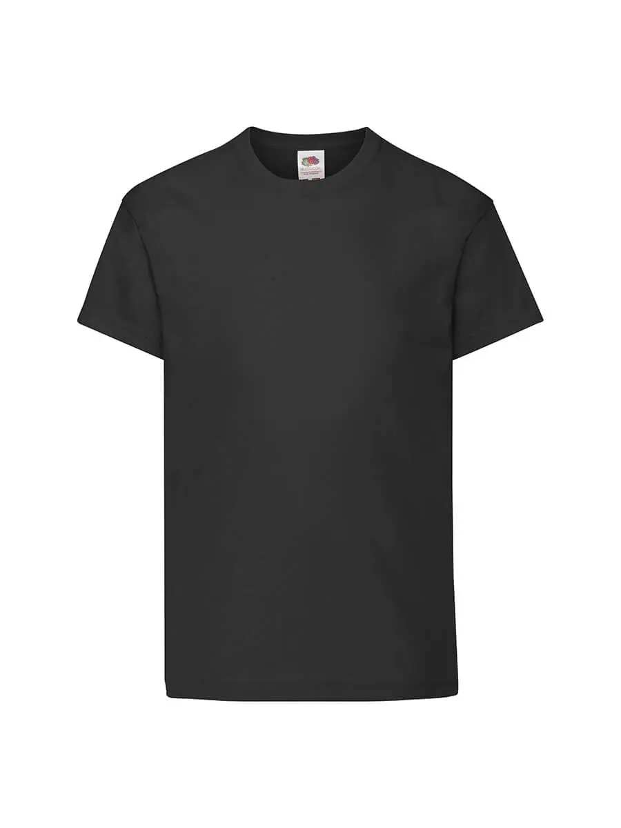 T-shirt bambino girocollo manica corta in 100% cotone 145 g Nero T-shirt bambino girocollo manica corta in 100% cotone 145 g Nero