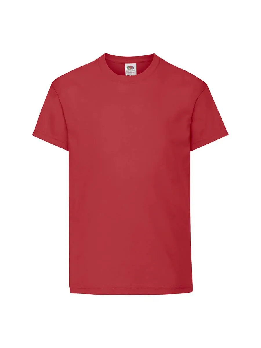 T-shirt bambino girocollo manica corta in 100% cotone 145 g Rosso – Red T-shirt bambino girocollo manica corta in 100% cotone 145 g Rosso – Red