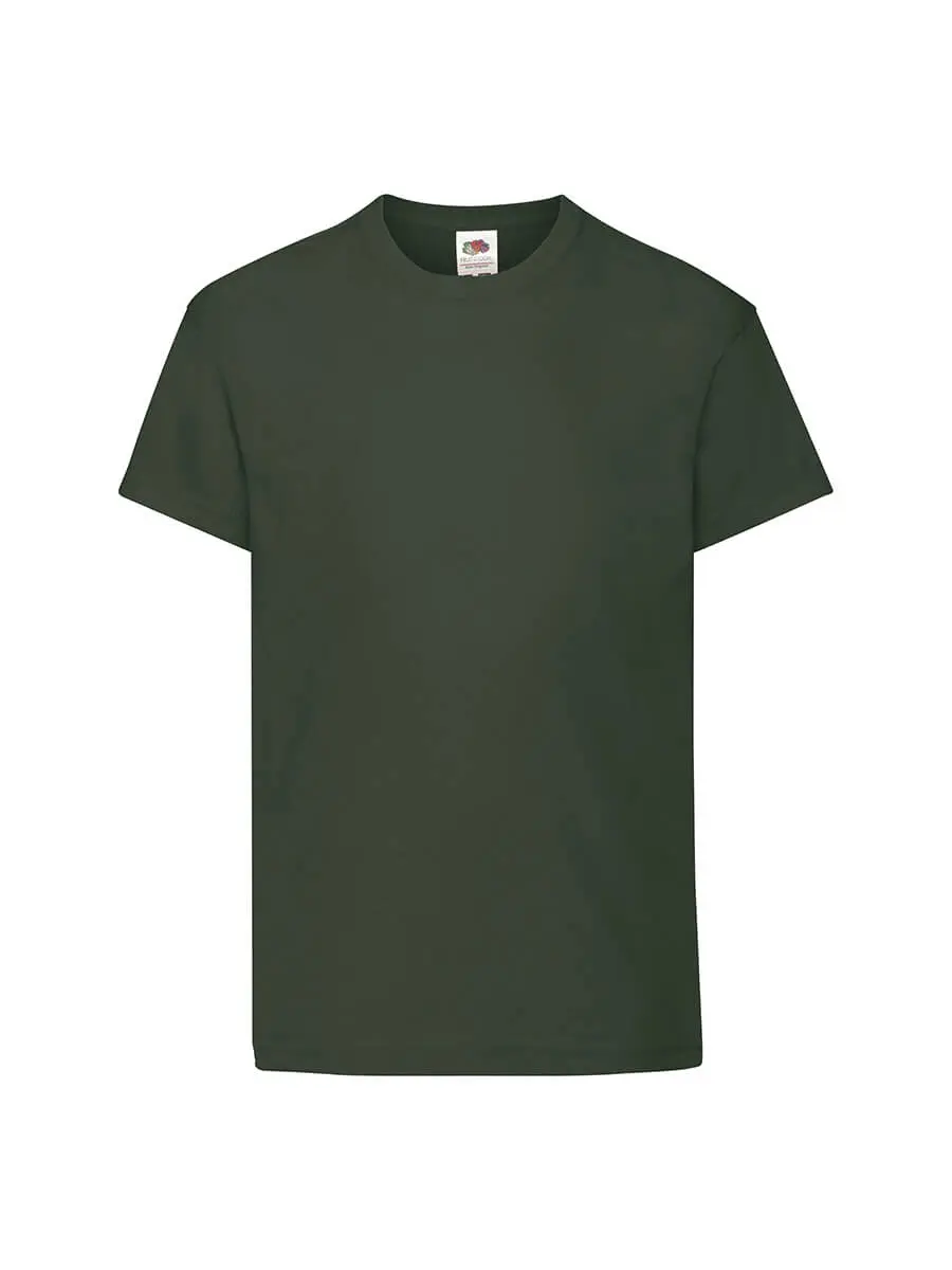 T-shirt bambino girocollo manica corta in 100% cotone 145 g Verde Bottiglia T-shirt bambino girocollo manica corta in 100% cotone 145 g Verde Bottiglia