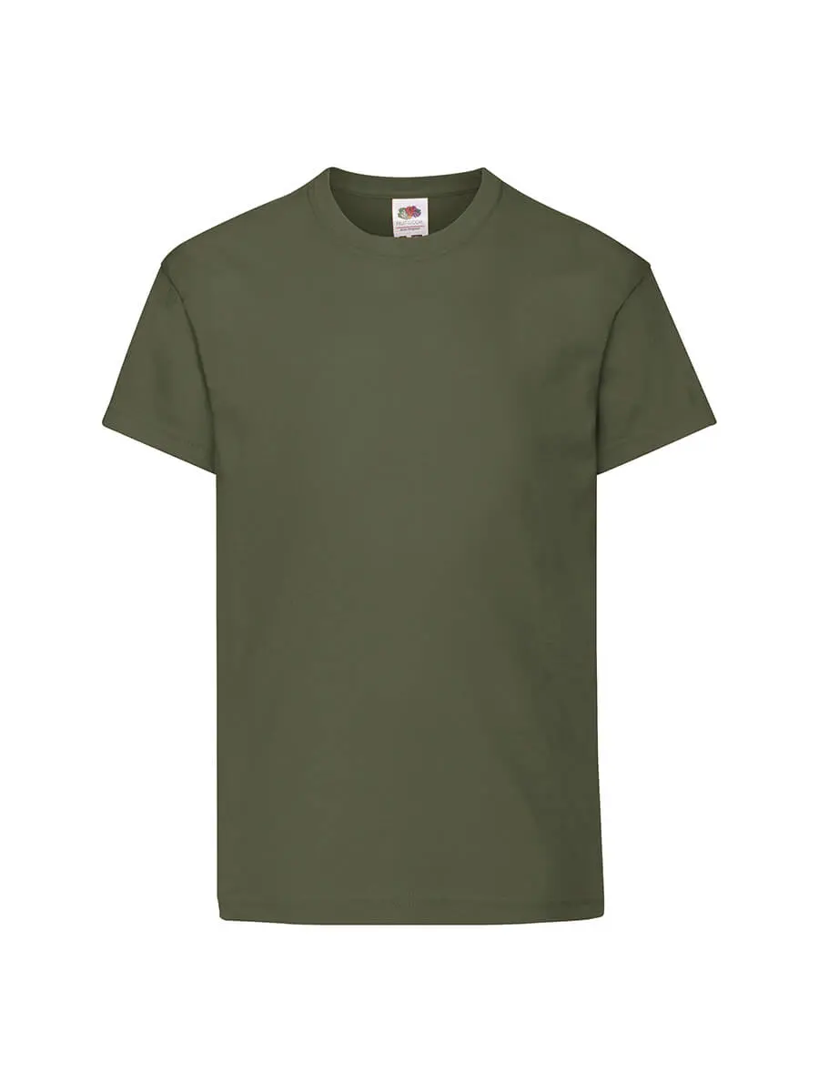 T-shirt bambino girocollo manica corta in 100% cotone 145 g Verde oliva T-shirt bambino girocollo manica corta in 100% cotone 145 g Verde oliva