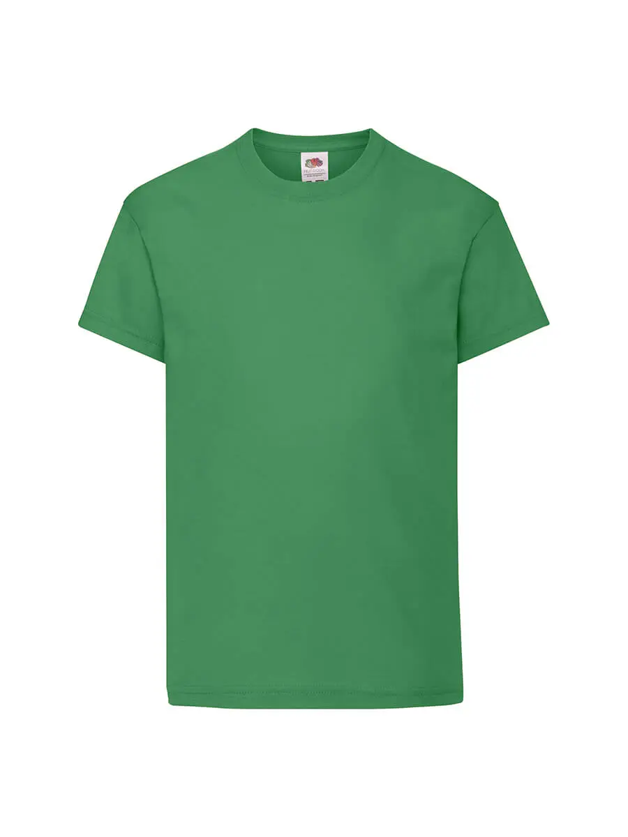 T-shirt bambino girocollo manica corta in 100% cotone 145 g Verde prato T-shirt bambino girocollo manica corta in 100% cotone 145 g Verde prato