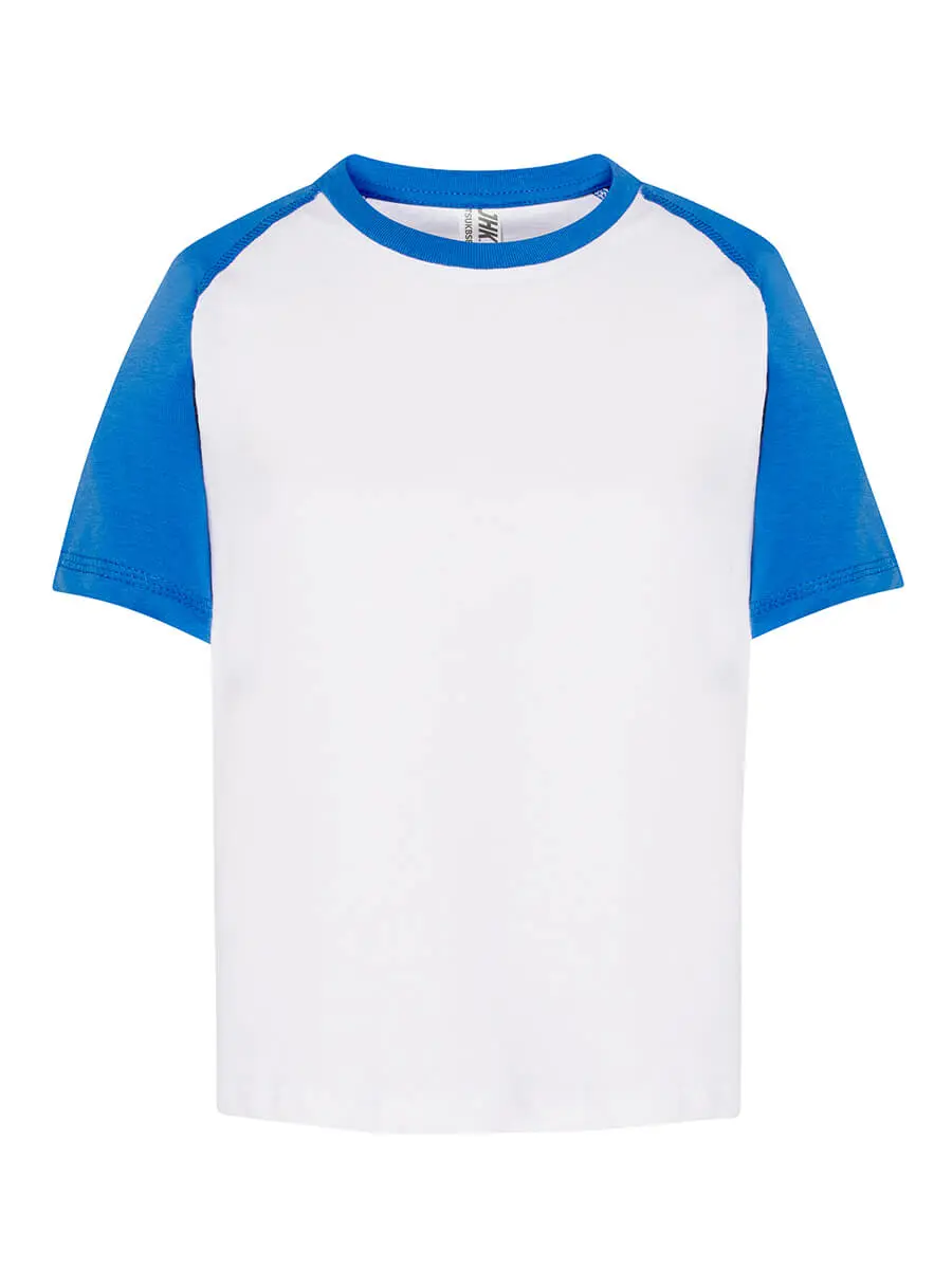 T-shirt bambino girocollo manica corta in 100% cotone 155 g – 2E94SUBRN Bianco/Blu royal T-shirt bambino girocollo manica corta in 100% cotone 155 g – 2E94SUBRN Bianco/Blu royal