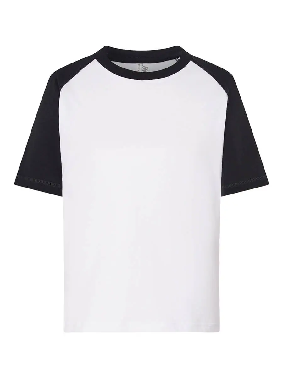 T-shirt bambino girocollo manica corta in 100% cotone 155 g – 2E94SUBRN Bianco/Nero T-shirt bambino girocollo manica corta in 100% cotone 155 g – 2E94SUBRN Bianco/Nero