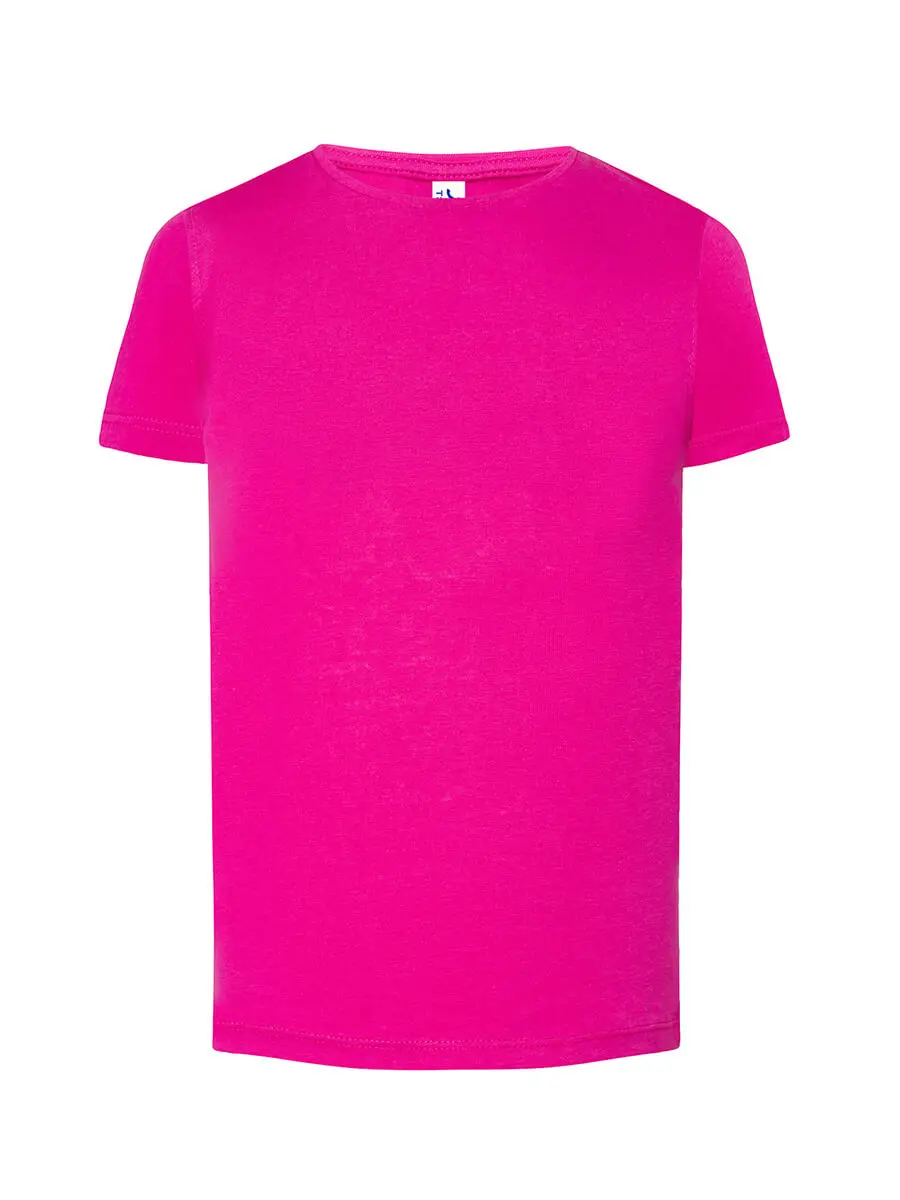 T-shirt bambino girocollo manica corta in 100% cotone 155 g Fucsia T-shirt bambino girocollo manica corta in 100% cotone 155 g Fucsia