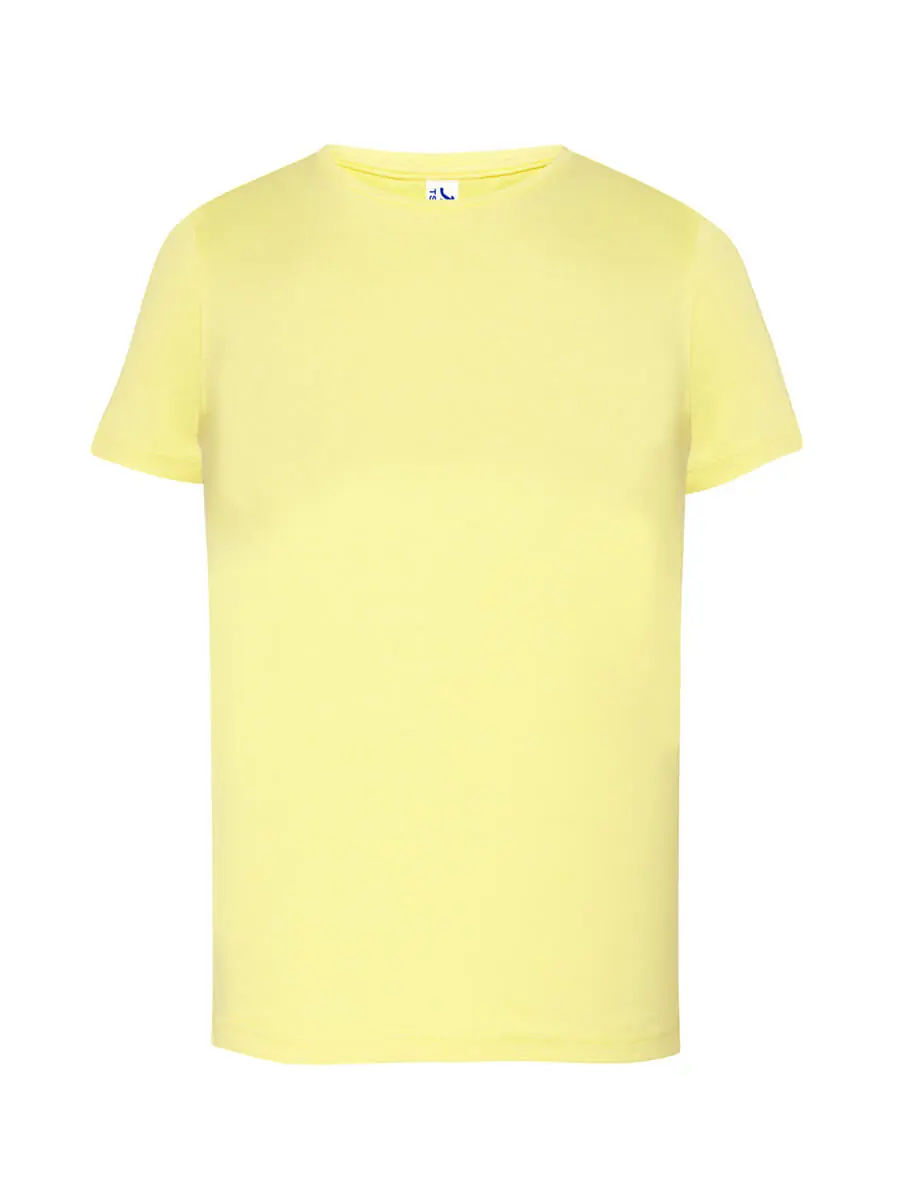 T-shirt bambino girocollo manica corta in 100% cotone 155 g Giallo chiaro T-shirt bambino girocollo manica corta in 100% cotone 155 g Giallo chiaro