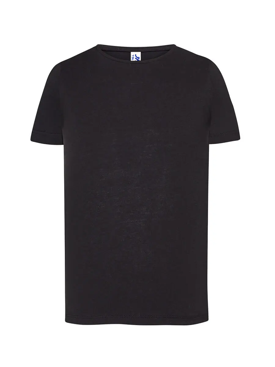 T-shirt bambino girocollo manica corta in 100% cotone 155 g Nero T-shirt bambino girocollo manica corta in 100% cotone 155 g Nero
