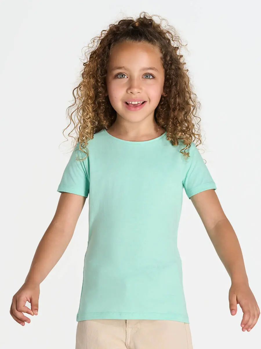 T-shirt bambino girocollo manica corta in 100% cotone 155 g T-shirt bambino girocollo manica corta in 100% cotone 155 g