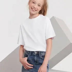T-shirt bambino girocollo manica corta in 100% cotone 160 g