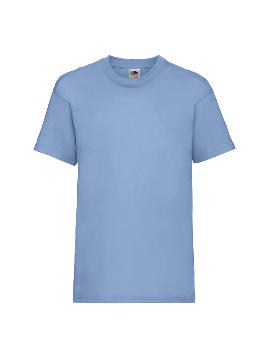 T-shirt bambino girocollo manica corta in 100% cotone 165 g Azzurro cielo T-shirt bambino girocollo manica corta in 100% cotone 165 g Azzurro cielo