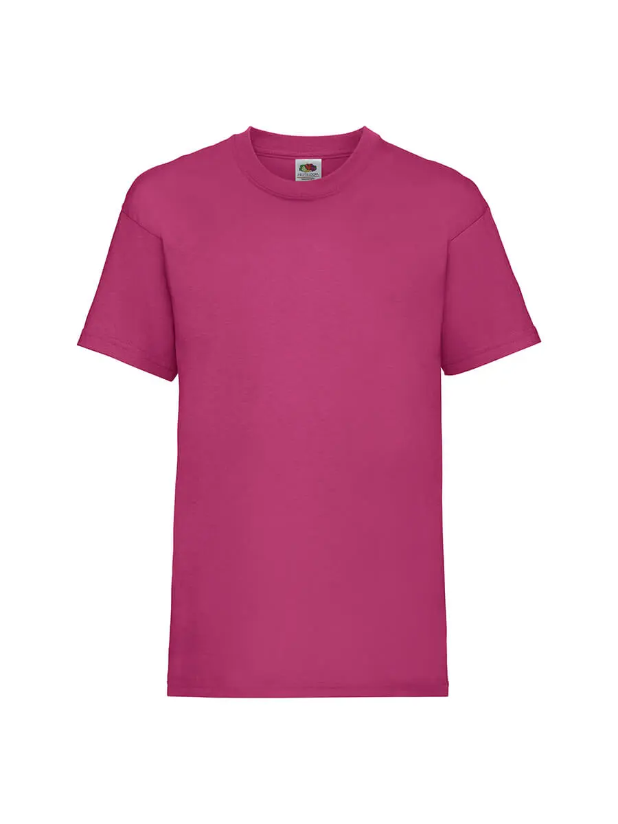 T-shirt bambino girocollo manica corta in 100% cotone 165 g Fucsia T-shirt bambino girocollo manica corta in 100% cotone 165 g Fucsia