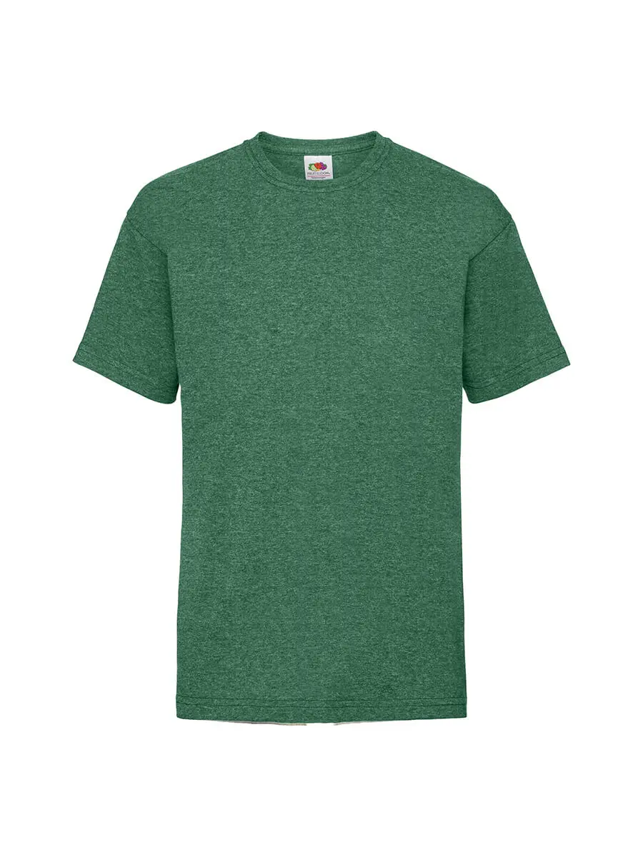 T-shirt bambino girocollo manica corta in 100% cotone 165 g Verde melange T-shirt bambino girocollo manica corta in 100% cotone 165 g Verde melange