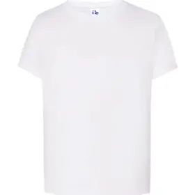 T-shirt bambino girocollo manica corta in 100% cotone 190 g Bianco