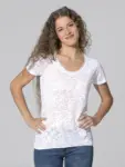 T-shirt donna girocollo manica corta 125 g