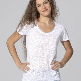 T-shirt donna girocollo manica corta 125 g