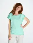 T-shirt donna girocollo manica corta in 100% cotone 140 g