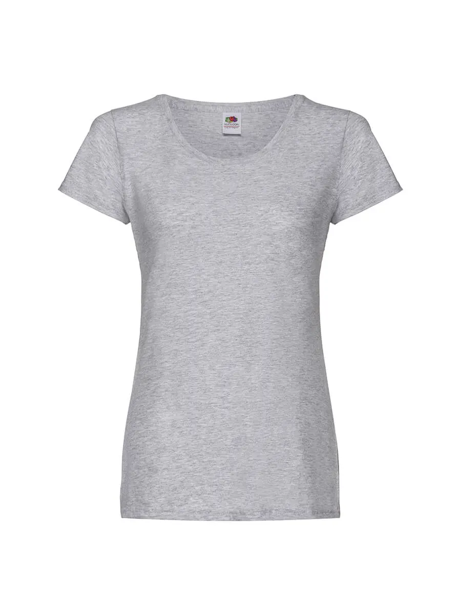 T-shirt donna girocollo manica corta in 100% cotone 145 g Grigio melange T-shirt donna girocollo manica corta in 100% cotone 145 g Grigio melange