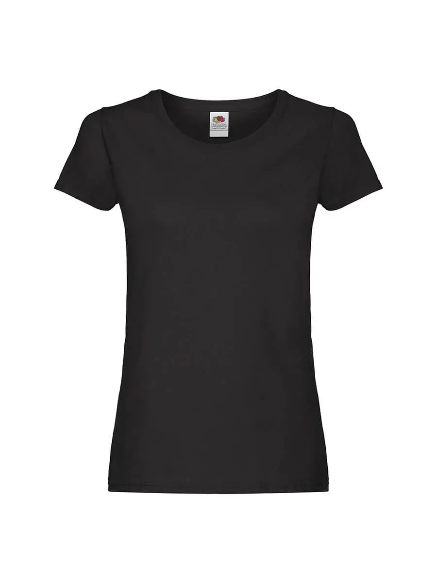 T-shirt donna girocollo manica corta in 100% cotone 145 g Nero T-shirt donna girocollo manica corta in 100% cotone 145 g Nero