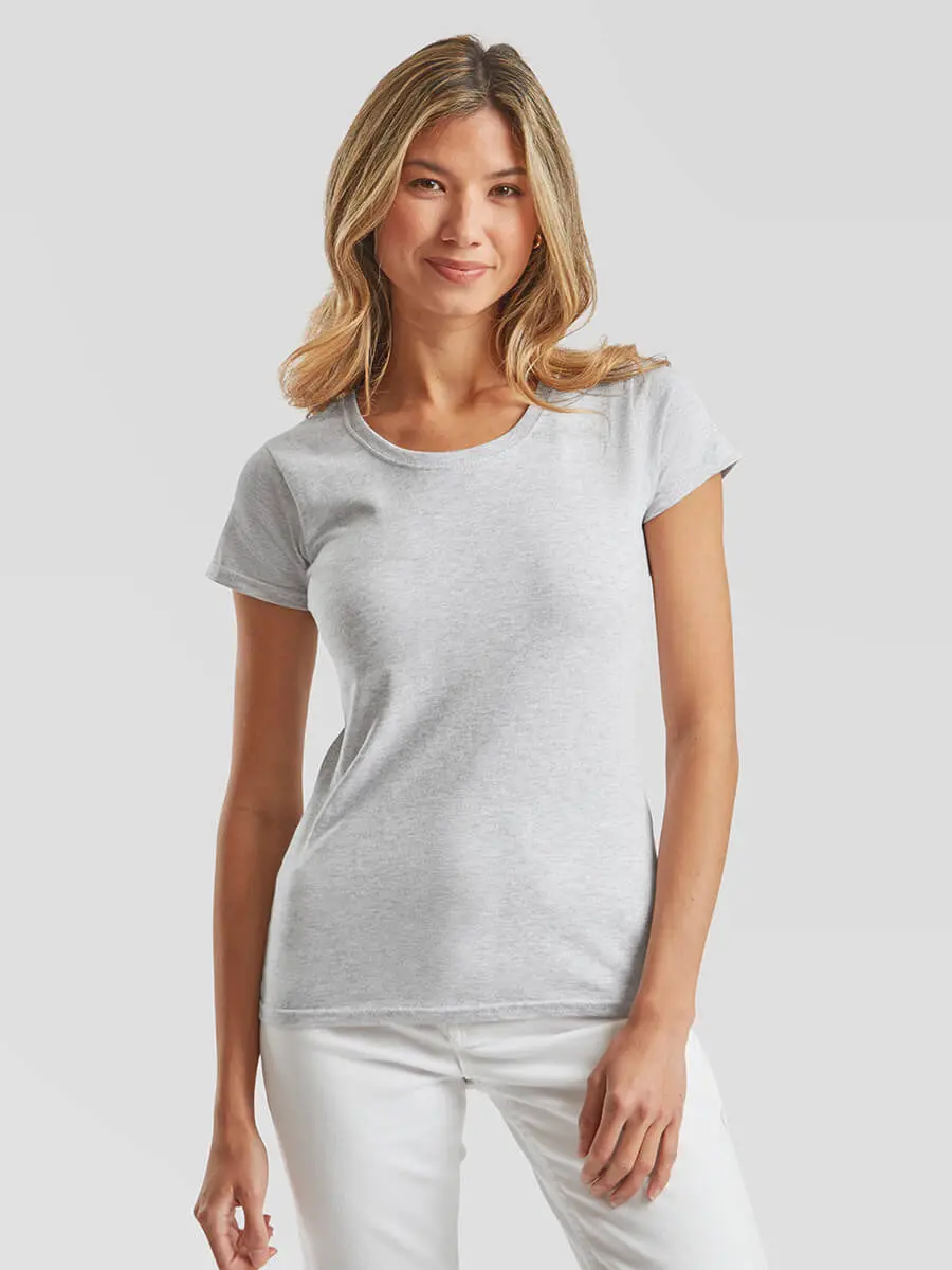 T-shirt donna girocollo manica corta in 100% cotone 145 g T-shirt donna girocollo manica corta in 100% cotone 145 g