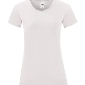 T-shirt donna girocollo manica corta in 100% cotone 150 g Bianco