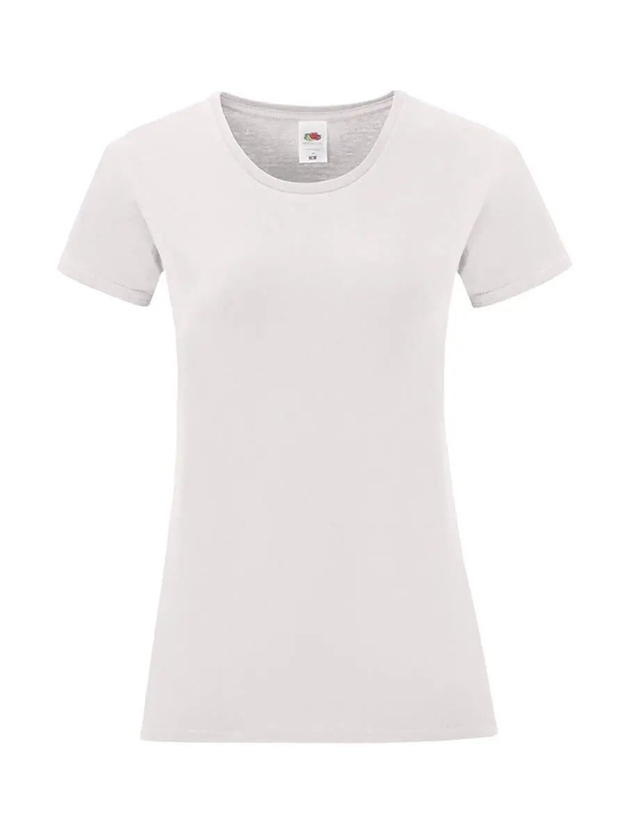 T-shirt donna girocollo manica corta in 100% cotone 150 g Bianco T-shirt donna girocollo manica corta in 100% cotone 150 g Bianco