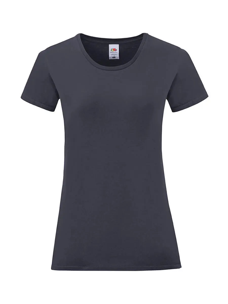 T-shirt donna girocollo manica corta in 100% cotone 150 g Blu navy – Deep Navy T-shirt donna girocollo manica corta in 100% cotone 150 g Blu navy – Deep Navy
