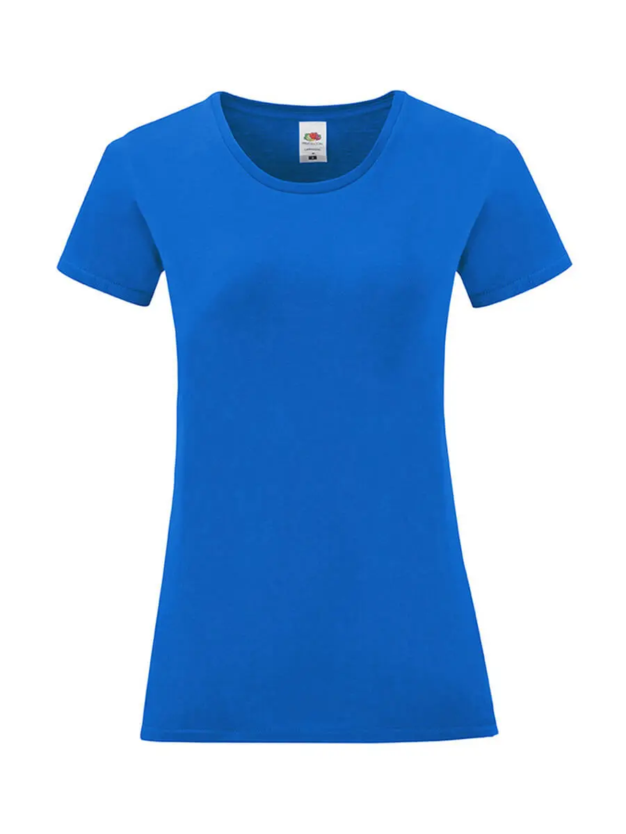 T-shirt donna girocollo manica corta in 100% cotone 150 g Blu royal T-shirt donna girocollo manica corta in 100% cotone 150 g Blu royal