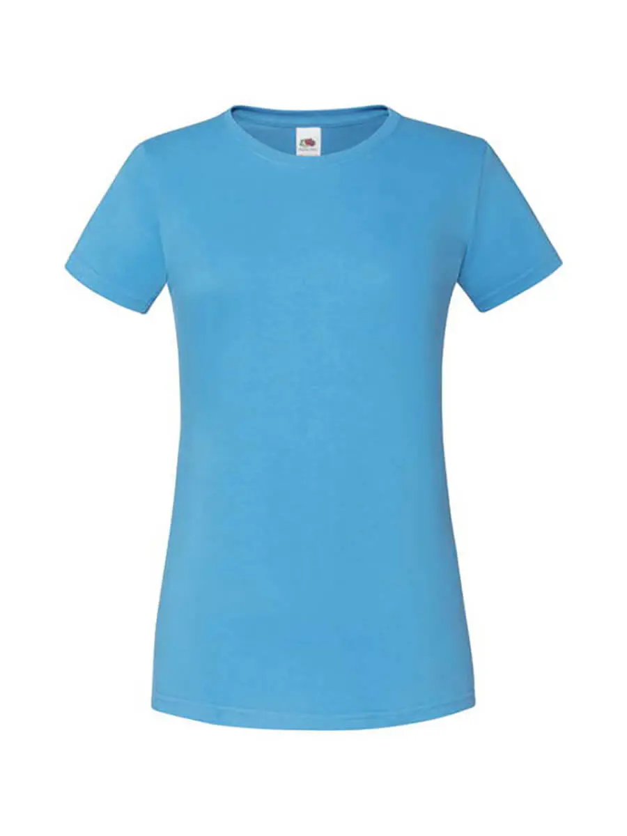 T-shirt donna girocollo manica corta in 100% cotone 150 g Blu T-shirt donna girocollo manica corta in 100% cotone 150 g Blu