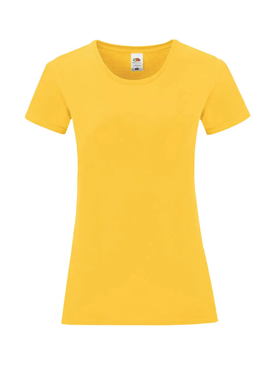 T-shirt donna girocollo manica corta in 100% cotone 150 g Giallo oro T-shirt donna girocollo manica corta in 100% cotone 150 g Giallo oro
