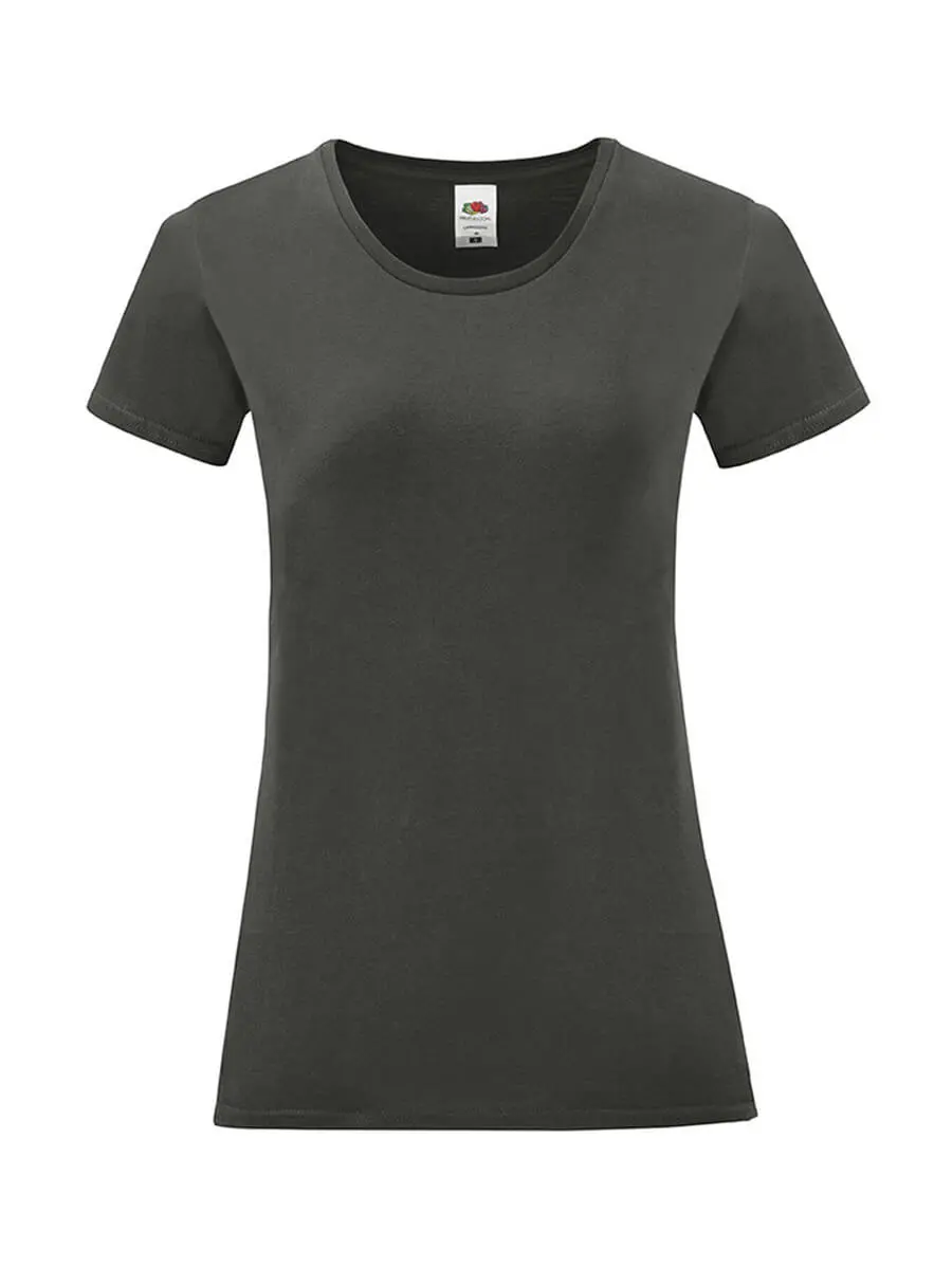 T-shirt donna girocollo manica corta in 100% cotone 150 g Grafite chiaro T-shirt donna girocollo manica corta in 100% cotone 150 g Grafite chiaro