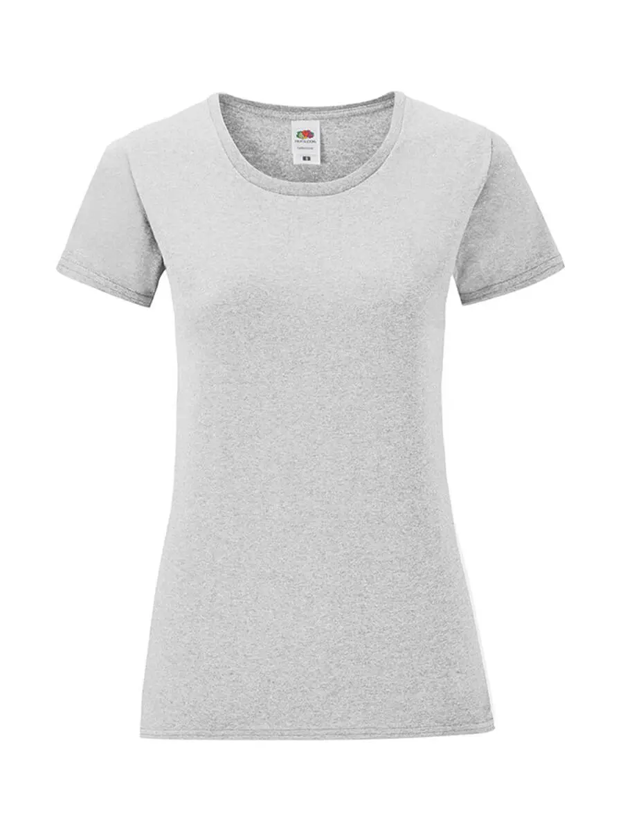 T-shirt donna girocollo manica corta in 100% cotone 150 g Grigio melange T-shirt donna girocollo manica corta in 100% cotone 150 g Grigio melange