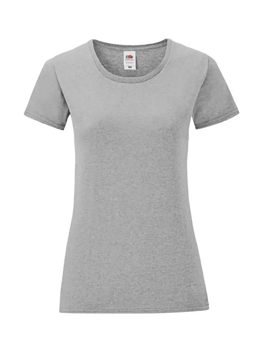 T-shirt donna girocollo manica corta in 100% cotone 150 g Grigio sport T-shirt donna girocollo manica corta in 100% cotone 150 g Grigio sport